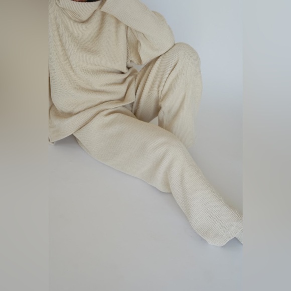 NEW NWT Na Nin Patricia Knitted Cotton Rib Pants in Oat-Still Selling - Picture 7 of 15